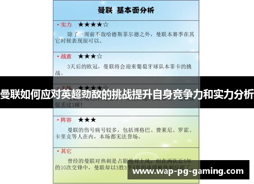 曼联如何应对英超劲敌的挑战提升自身竞争力和实力分析 曼联如何应对英超劲敌的挑战提升自身竞争力和实力分析